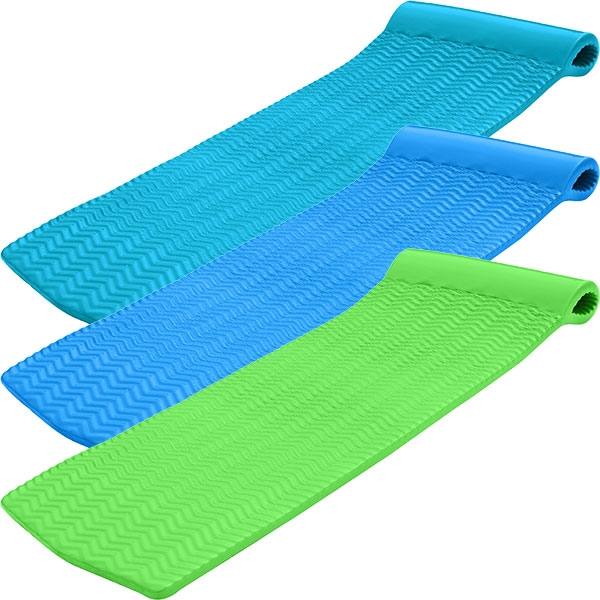 Rippled Foam Pool Float Vibrant Tritone Integrated Headrest Set.
