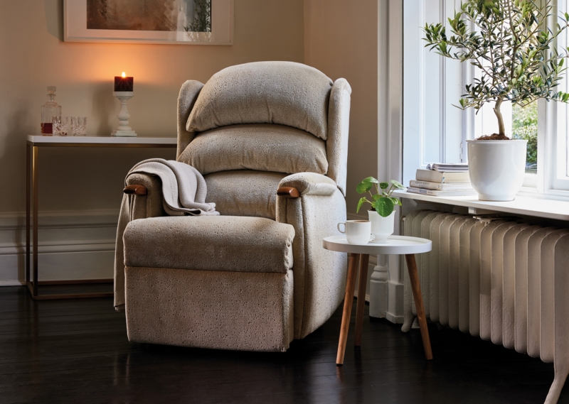 Riser Recliner with Triple Pillow Back | Sand Beige Textured Lift Chair