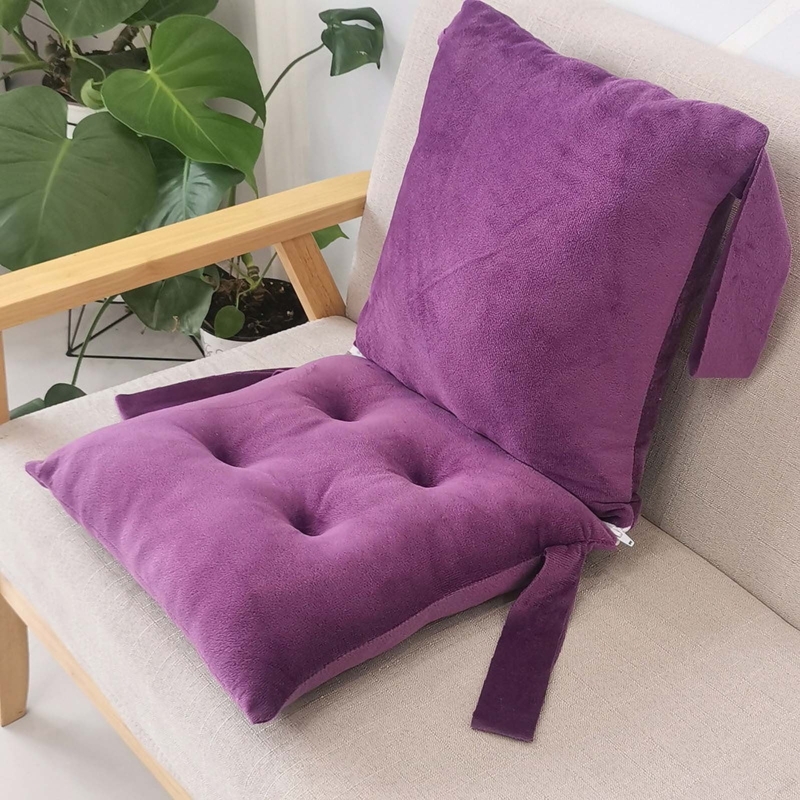 Rocking Chair Cushion Velvet Royal Purple Tufted One Piece
