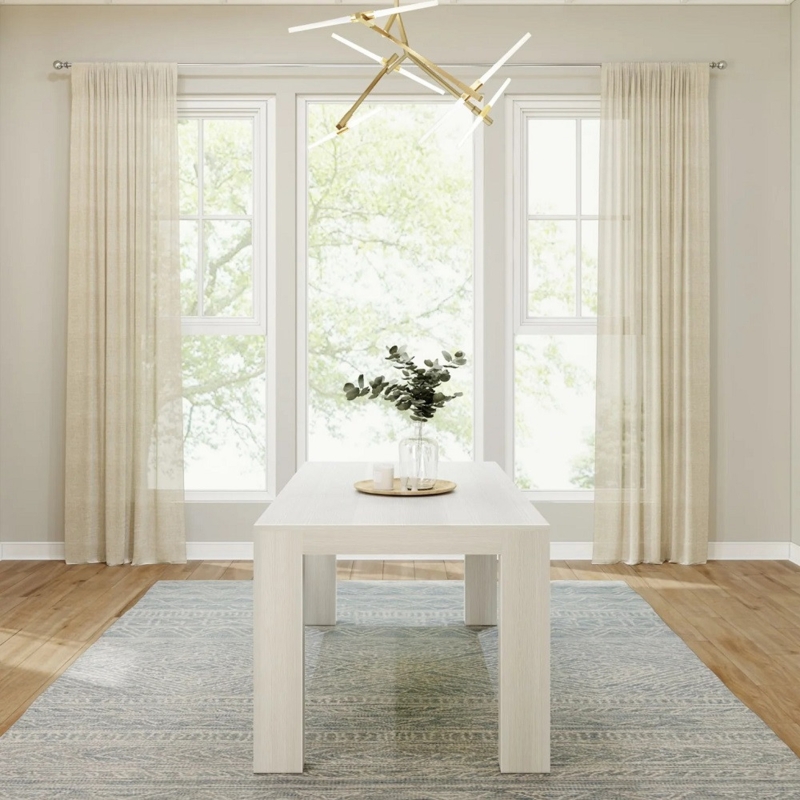 Rockport Distressed White Dining Table