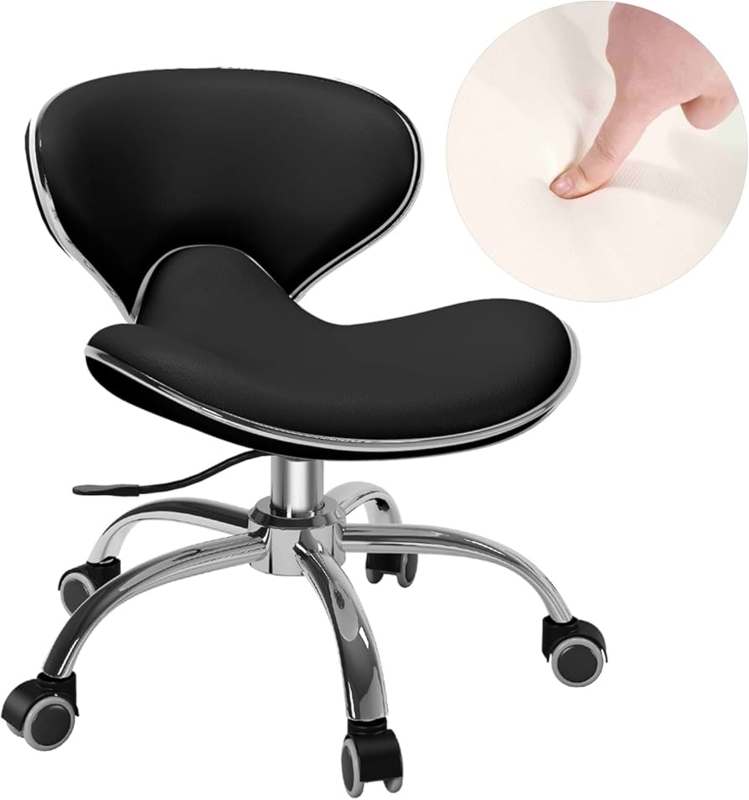 Rolling Stool Ergonomic Contour Five Star Base High Density Foam