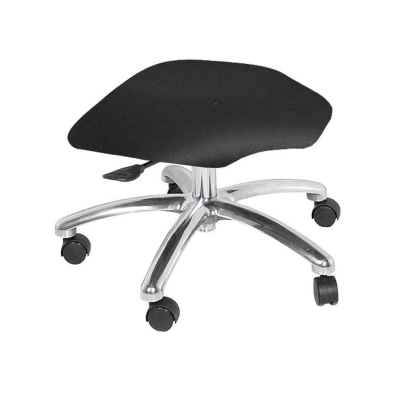 Rolling Stool Low Profile Base Five Star Contoured Seat