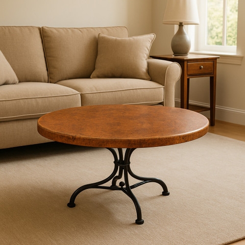Round Copper Table-Top  Handcrafted for Home Interiors