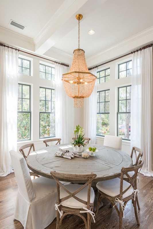 Round Farmhouse Breakfast Round Breakfast Nook Table Farmhouse Style Round  Dining Table Modern Farmhouse Chair Modern