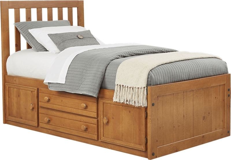 Rustic Captains Bed with Plank Detailing and Storage