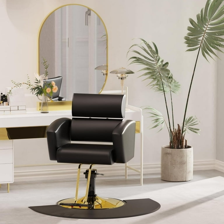 Salon Chair Three Tier Back Heavy Duty Circular Base Hydraulic Pump