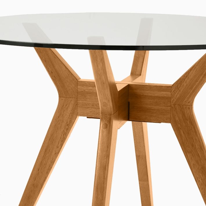 Scandinavian Dining Table: Oak Splayed Legs with Visible Joinery