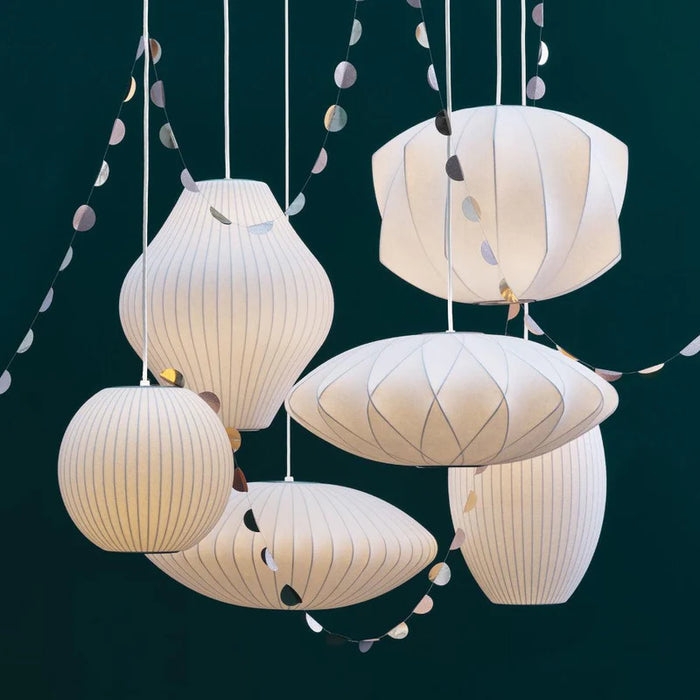 Sculptural Bubble Pendant Lamp Cluster Mid-Century Cocoon Style