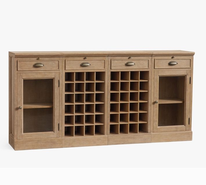 Seadrift Coastal Bar Buffet with Modular Wine Grid Base
