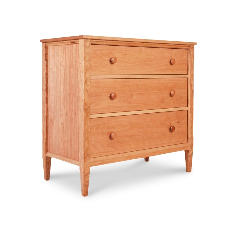 Shaker Chest Tapered Legs Inset Panels Honey Wood Storage