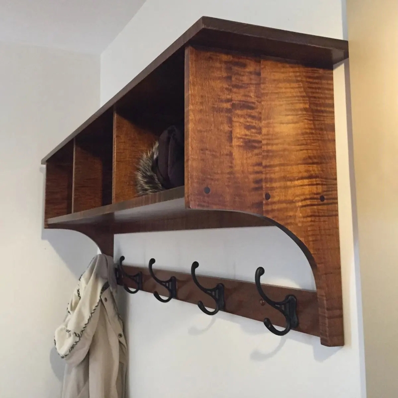 Shaker Cubby Shelf featuring Curly Maple Grain