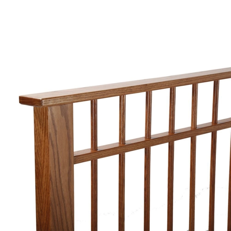 Shaker Spindle Headboard with Overhanging Edge and Flat Top Rail