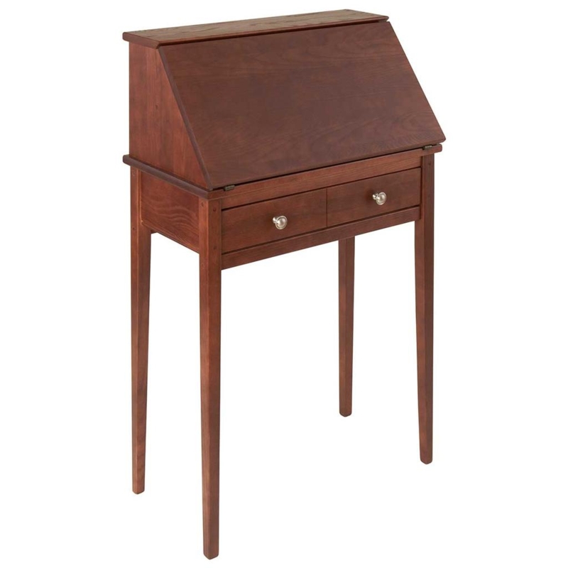 Shaker Style Secretary Desk with Slanted Fold-Down Lid