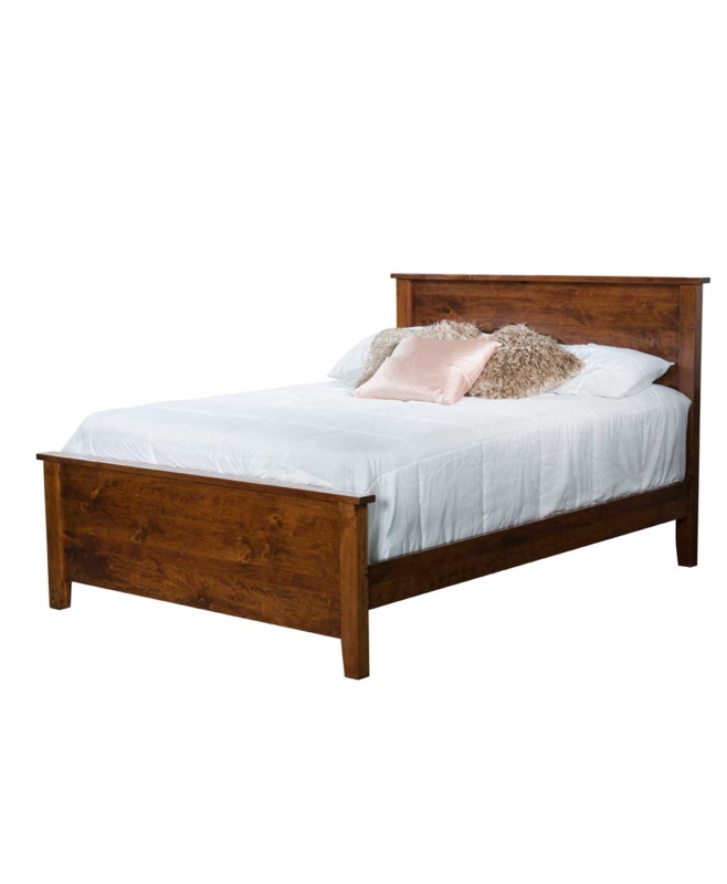 Shaker Style Wooden Bed Frame with Distinctive Cap Rails