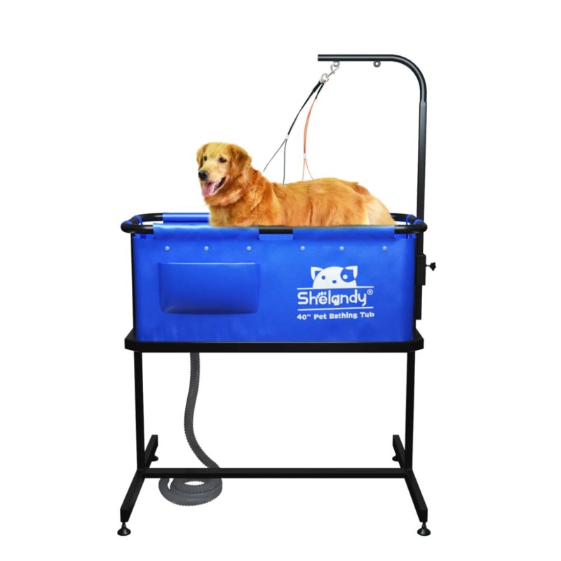 Shelandy 40" Pet Bathtub | Dog Cat Grooming Bathing and Shower