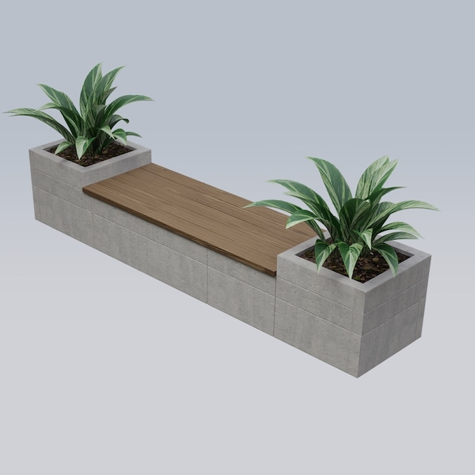 Shop Belgard DESIGNFORMS 2 Planters & 6 ft Bench Combo Project Kit at 