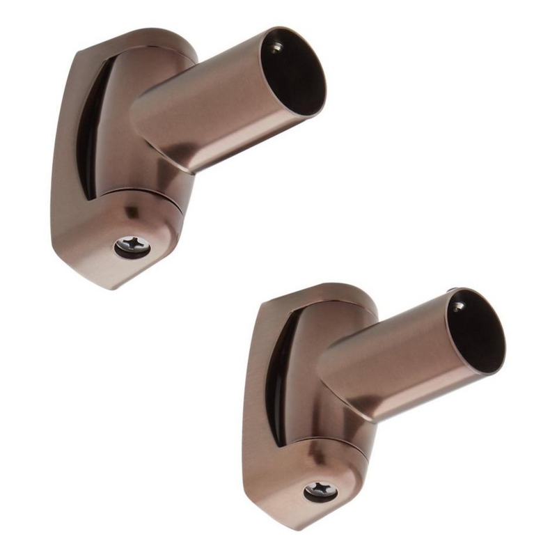 Shower Curtain Rod Flanges Oil Rubbed Bronze Swivel Mechanism