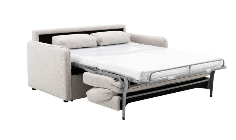 Sleeper Sofa Metal Frame Track Arms Minimalist Design