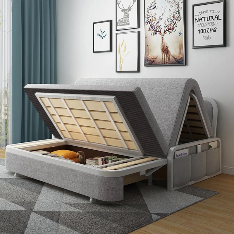 Sleeper Sofa with Pull Out Trundle and Side Pockets