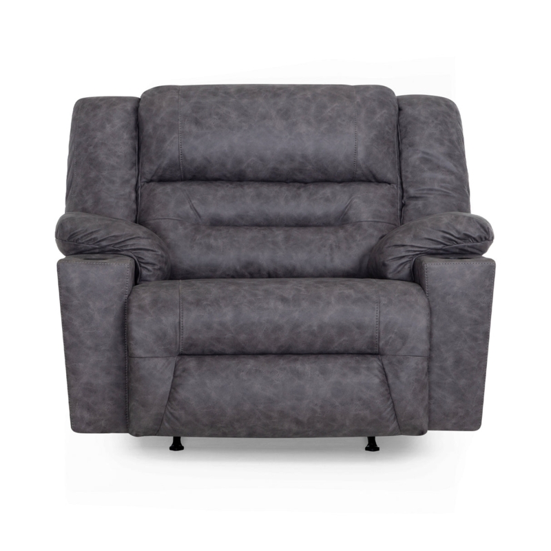 Snuggler Recliner: Distressed Texture, Grey Theater Seating (63 characters)