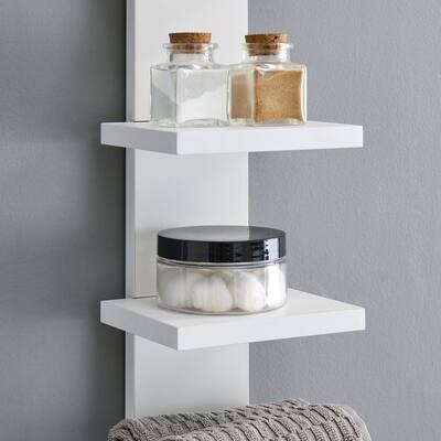 Space Saving Spine Wall Shelf: Matte Finish with Cantilevered Design