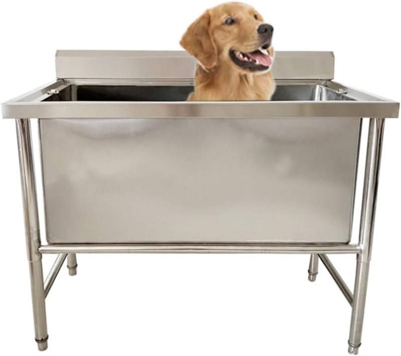 Stable H-Frame Base Elevated Dog Grooming Tub