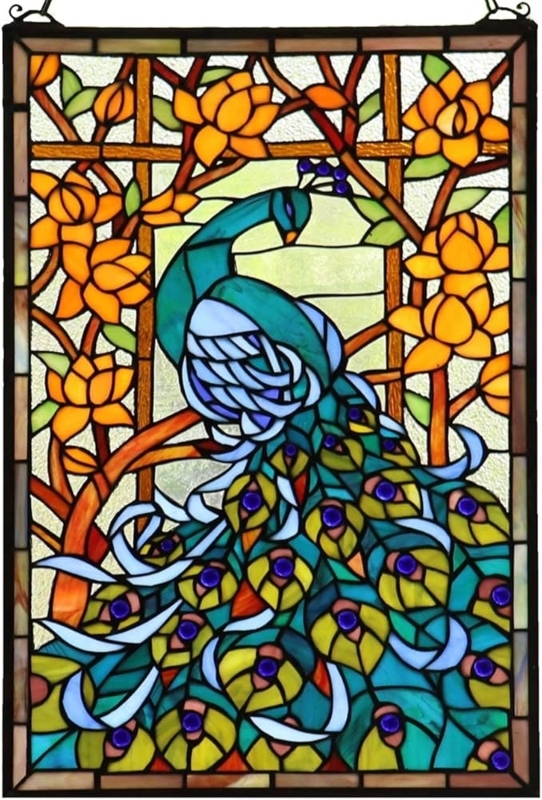 Tiffany Style Stained Glass Window Panel