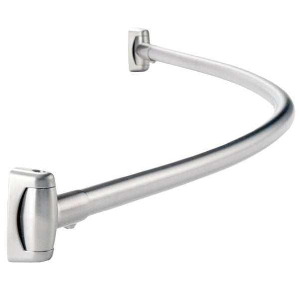Stainless Curtain Rod Brushed Finish Curved Arc Swivel Brackets Tubular
