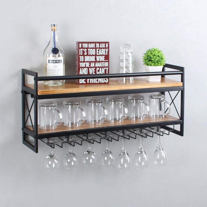 Stemware Holder Modern Wooden Wine Rack Wooden Wine Glass Rack Wall Hung  Wine Rack Modern Wall