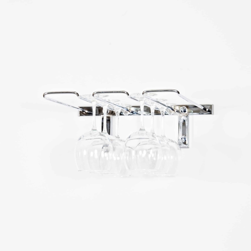 Stemware Rack Polished Chrome Finish Wall Mount Bracket Chrome Holder
