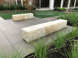Stone Benches Fabricated in Santa Barbara Sandstone