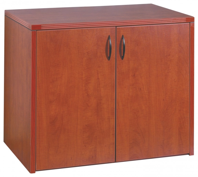Storage Cabinet featuring Fluted Top Edge Molding and Arched Pulls