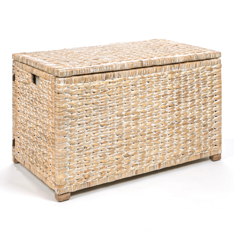 Storage Trunk featuring Braided Texture and Integrated Cutout Handles