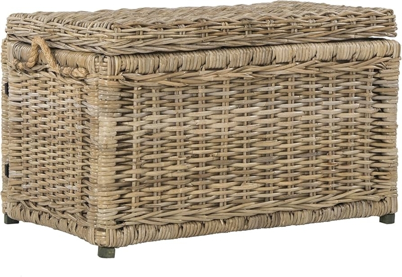 Storage Trunk featuring Chunky Rope Handles in Kubu Gray