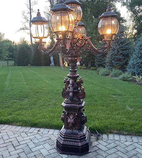 Vintage Cast Iron Lamp Light
