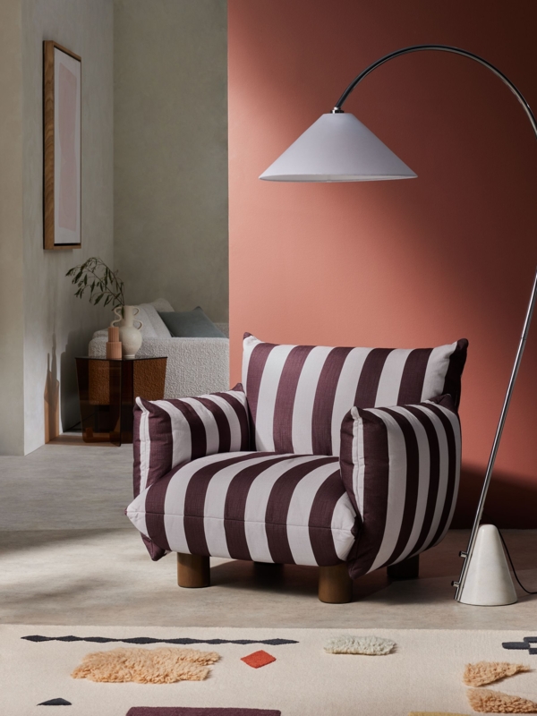 Stripe armchair highest