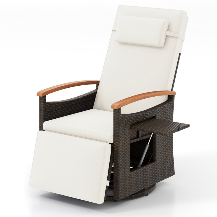 Swivel Recliner 360 Degree Swivel Base, Rattan Swivel Recliner Chair