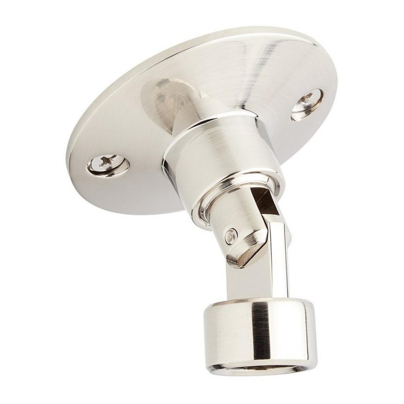 Swivel Rod Bracket Brushed Nickel Adjustable Pivoting Neck Modern