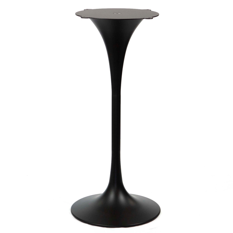 Table Base Bar Height Metal Tulip Pedestal Shape Matte Finish