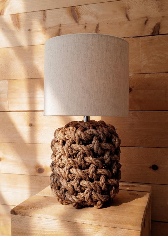 Table Lamp Cylindrical Silhouette Organic Texture Lighting