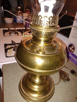 Table Lamp Electric Conversion Ornate Crown Gallery