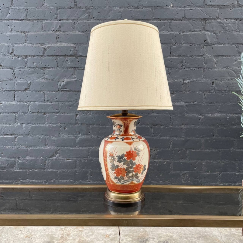 Table Lamp, Hand Painted Floral Urn, Vintage Frederick Cooper