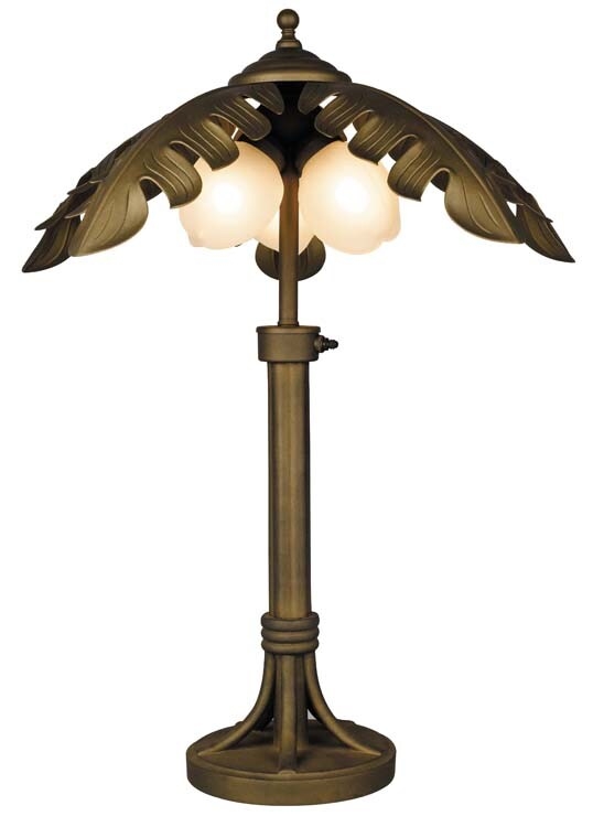 Table Lamp Oil Rubbed Bronze with Sculptural Fluted Pedestal Base