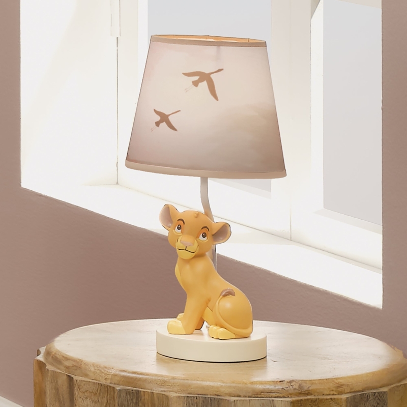 Table Lamp Sculpted Simba Character Base Hand Painted Finish