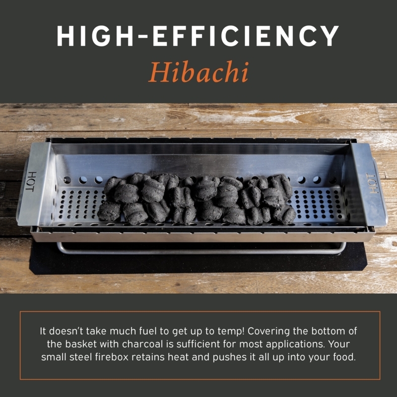 Tabletop Grill Perforated Basket Stainless Steel Yakitori Grill