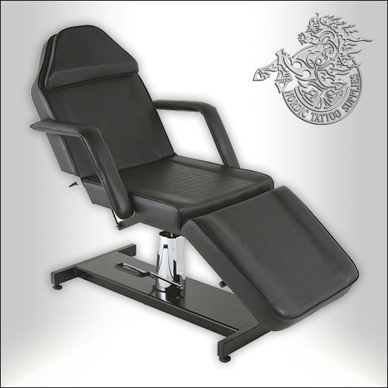 Tapered Headrest Tattoo Bed with Hydraulic Lift