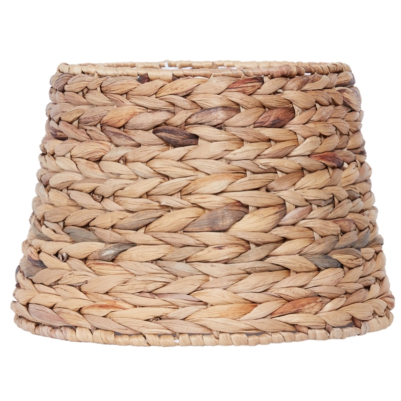 Tapered Lamp Shade Chunky Seagrass Wide Base Coastal Textured