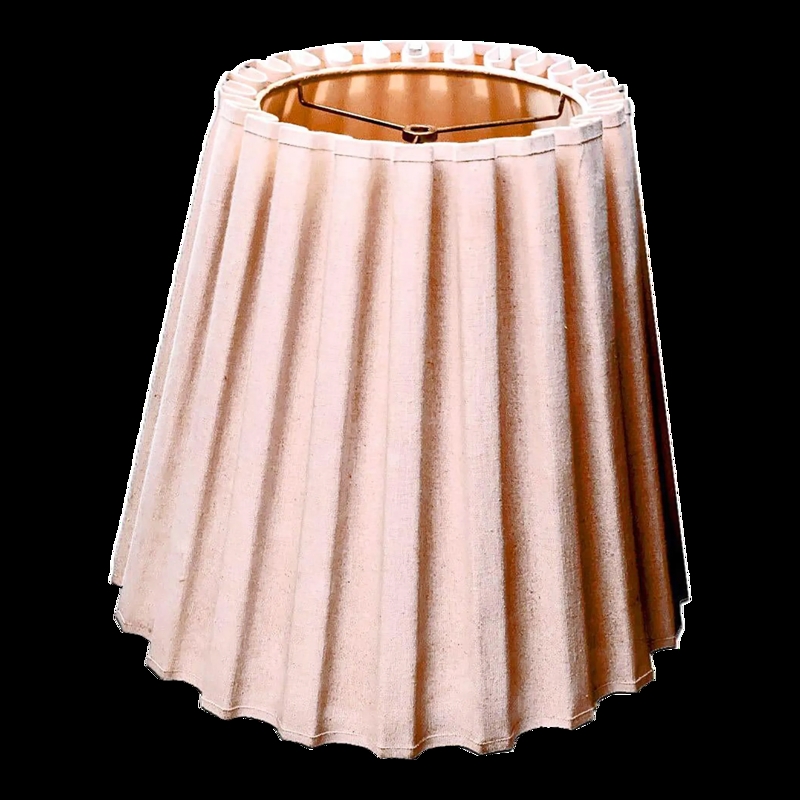 Tapered Lamp Shade in Blush Melon Tone with Plisse Fluted Pleats