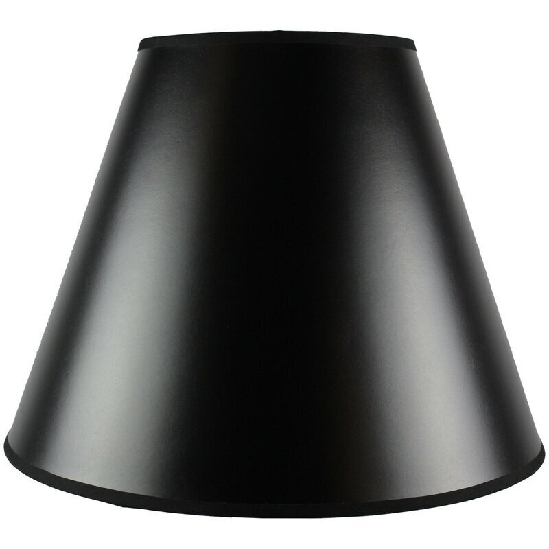 Tapered Lamp Shade Matte Black Opaque Body Minimalist Edge Trim