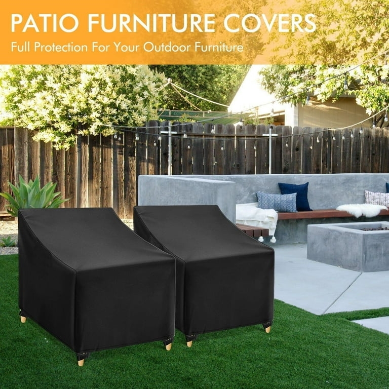 Tapered Lounge Chair Covers Two-Pack Waterproof Modern